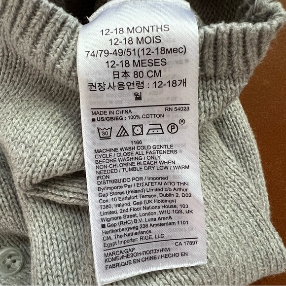 GAP Baby x Disney Mickey Mouse Sweater Romper, 12-18mo - Picture 5 of 6